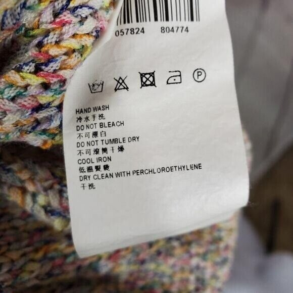 Baby Angel Womens Crewneck Multicolor Tunic Sweater Knit Pullover Size S - Picture 8 of 8